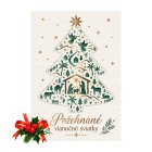Papierové vianočné prianie - Stromček s betlehemskými ornamentami