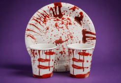 Halloweenske stolovanie