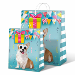 Darčekové tašky - Pes s nalepovacími očami