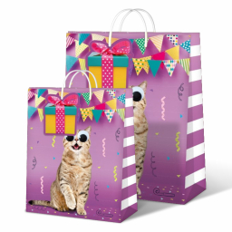 Darčekové tašky - Mačka s nalepovacími očami