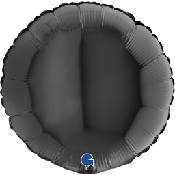 Fóliový balónik čierny kruh 46cm