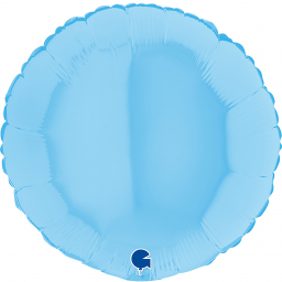 Fóliový balónik svetlo-modrý kruh 46cm
