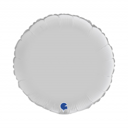 Fóliový balónik biely kruh 46cm