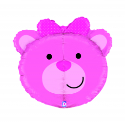 Fóliový balón ružový medvedia hlava