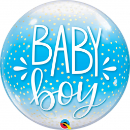 Balónik bublina modrý Baby boy
