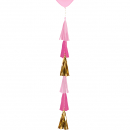 Chvost na balóniky strapce ružový 70 cm