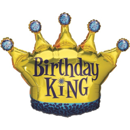 Balónik fóliový koruna Birthday king