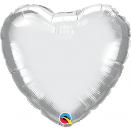 Balónik fóliový strieborné srdce