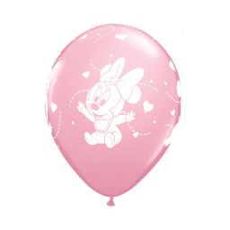 Balóniky latexové Baby girl Minnie Mouse 6 ks