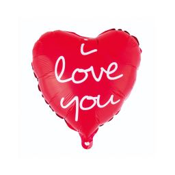 Balónik fóliový I Love You červené srdce