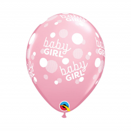 Balóniky latexové Baby girl ružové 6 ks