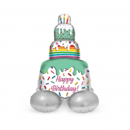 Balónik AirLoonz Happy Birthday torta 72 cm