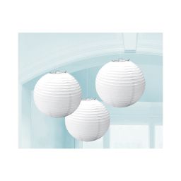 Lampióny biele 20,4 cm 3 ks