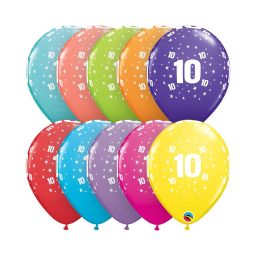 Balóniky latexové Ročník 10 - 6 ks