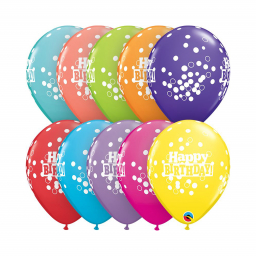 Balóniky latexové Narodeniny farebné konfety 6 ks