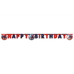 Banner Happy Birthday Spiderman 2m