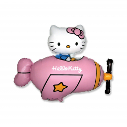 Balónik fóliový - Hello Kitty lietadlo