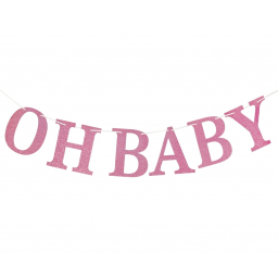 Banner Oh baby It´s a Girl ružový 3 m
