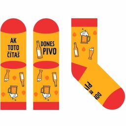 Farebné ponožky - Ak toto čítaš, dones mi pivo