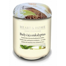 Biely čaj a eukalyptus - veľká sviečka