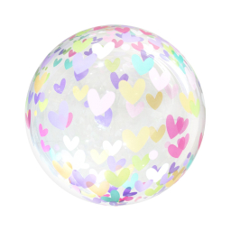Balónik bublina farebné srdiečka