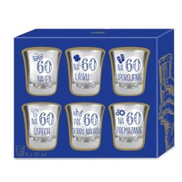 Súprava 6 panákov k 60. narodeninám