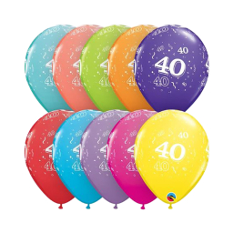 Balóniky latexové Ročník 40 farebné 6 ks