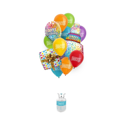 Héliový set s balónikmi Happy Birthday