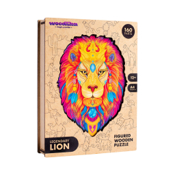 Drevené farebné puzzle - Tajomný lev