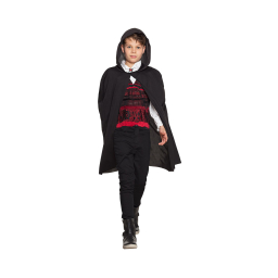 Čierny plášť s kapucňou detský