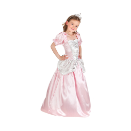 Detský kostým Princezná ružový satén veľ. 4-6 rokov