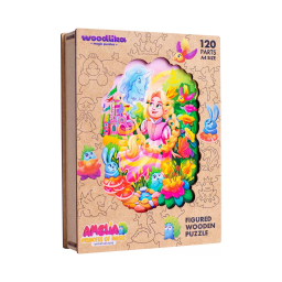 Drevené farebné puzzle - Amélia Princezná Mágie