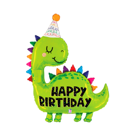 Balónik fóliový Happy Birthday Dinosaurus