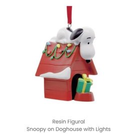 Vianočná ozdoba - Snoopy na búde
