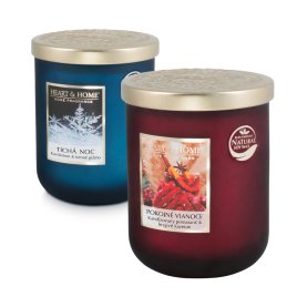 Luxusné veľké vonné sviečky Heart & Home 320g