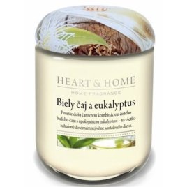 Biely čaj a eukalyptus - stredná sviečka