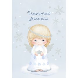 Papierové vianočné prianie - Anjelik s hviezdou