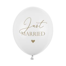 12" PACK Svatba Just Married 6 ks