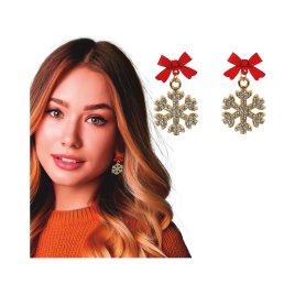 Náušnice Vločka s mašľou