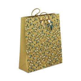 Darčeková taška veľká - Zlaté imelo (26 × 12,7 × 32,4 cm)