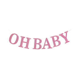 Banner Oh baby It´s a Girl ružový 3 m