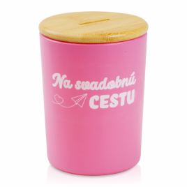 Sklenená pokladnička - Na svadobnú cestu