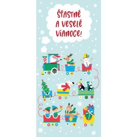 Vianočná obálka na peniaze - Šťastné a veselé Vianoce