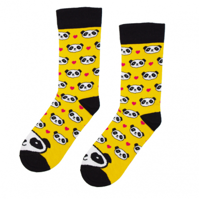                             Farebné ponožky - Pandy                        