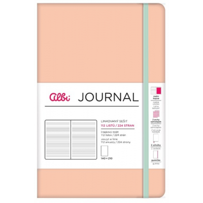                             Veľký zápisník Journal - Korálový                        