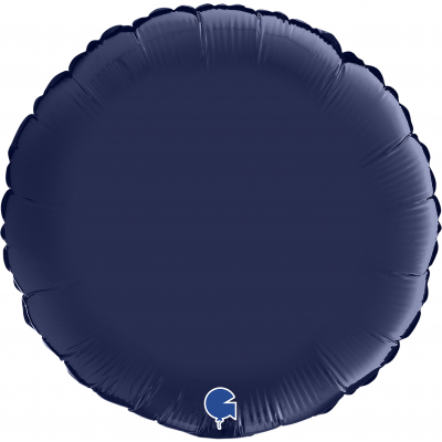 Fóliový balónik tmavo-modrý kruh 46cm                    