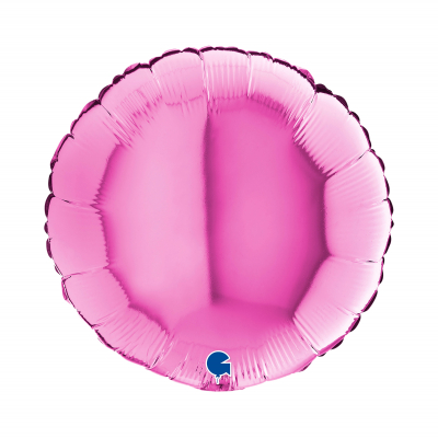 Fóliový balónik tmavo-ružový kruh 46cm                    
