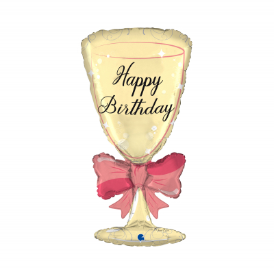 Fóliový balón Happy Birthday Šampus                    