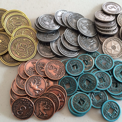                             Scythe a Expedice - kovové mince                        