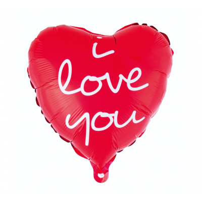 Balónik fóliový I Love You červené srdce                    